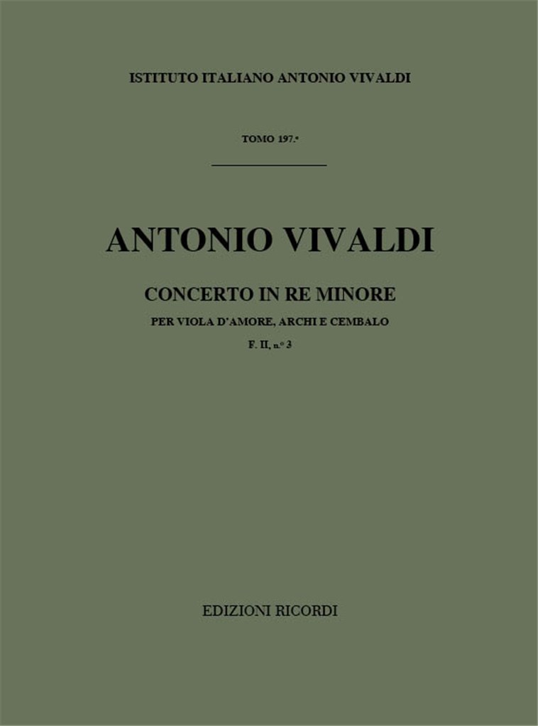 Concerti Per Vla D'Amore, Archi E B.C.: